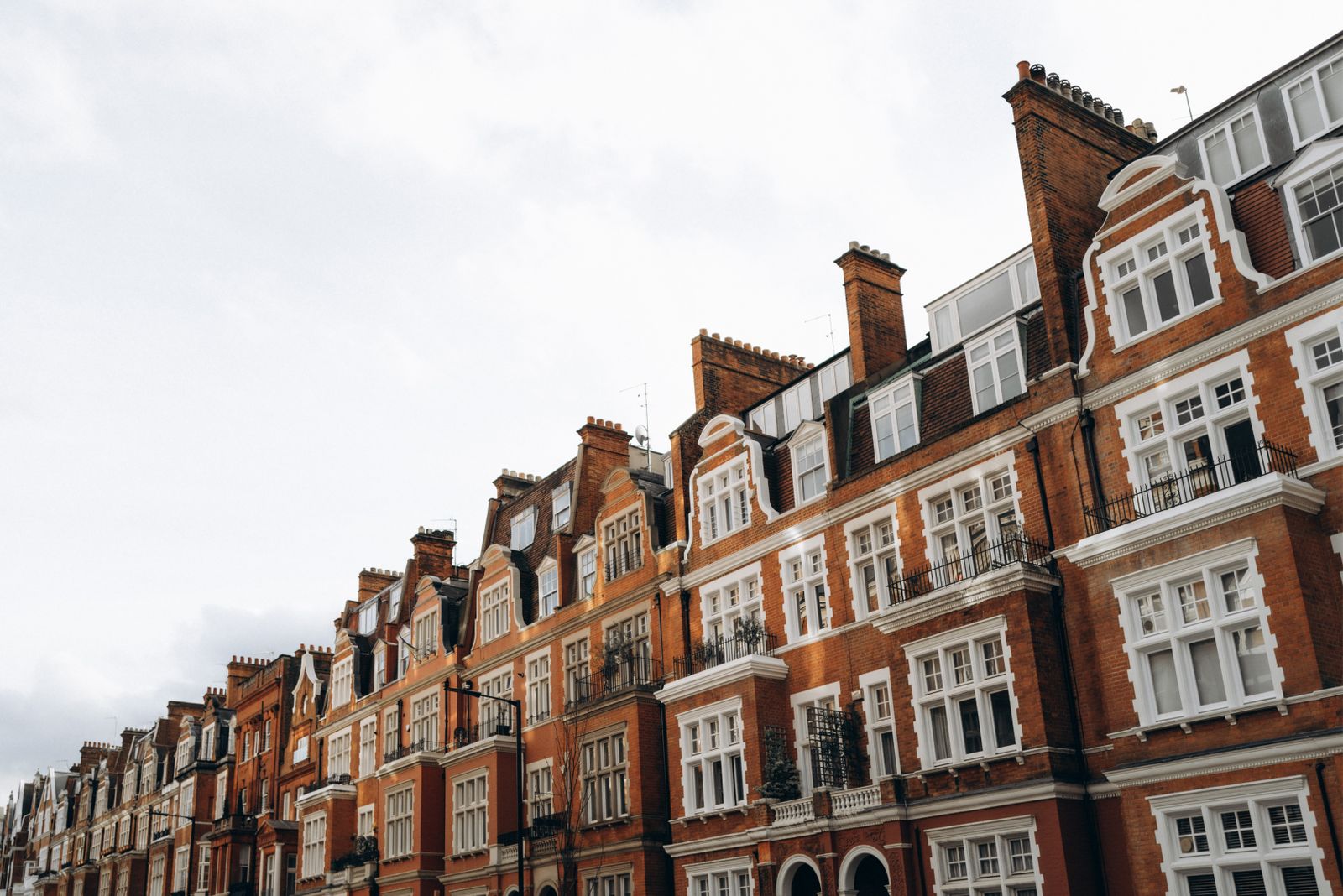 Red-brick terraced houses